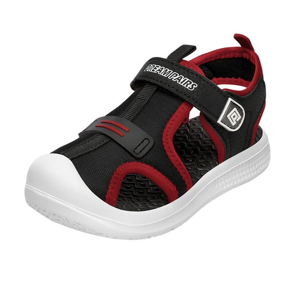 Toddler Boys & Girls Cute Sports Sandals - BLACK RED -  0